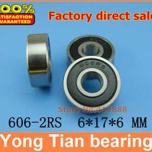 1000pcs/lot free shipping Wholesale deep groove ball bearing double rubber sealing cover 606-2RS 6*17*6 mm