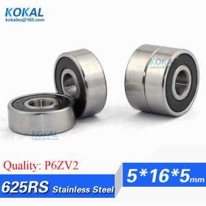 [S625RS-P6]Free Shipping 10PCS stainless steel ABEC-7 P6 precision 625RS bearing 5mm*16mm*5mm 80025 625-2RS 625-2RZ bearing