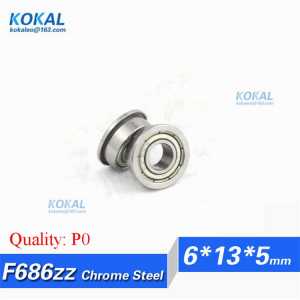 [CF686ZZ-P0]Free Shipping 10pcs chrome steel flange bushing F686zz F686-zz F686 6*13*5mm furniture fitting bearing