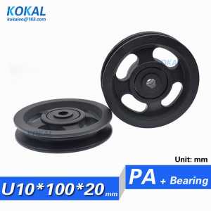 [U10100-20] 1PCS/lot 6202zz 6202 ball bearing inner diameter 10mm 12mm U groove high loading non-standard black sliding pulley