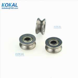 [V0413-6]1PCS high quality metal Gcr15 flute type V groove deep groove ball bearing wheel pulley 624VV 0413V 4*13*6mm