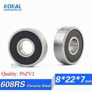 [CM608RS-P6]Free Shipping 10pcs chrome steel 160018 80018 60018 608-2RS 8*22*7mm bearing outer diameter 22mm 608RZ ball bearing