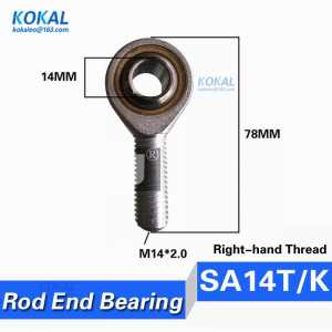 [SA14T/K] high quality fish eye right-hand male thread inner 14mm metric rod ends joint bearing SA14T/K POSA14 SAKB-14F rod ends