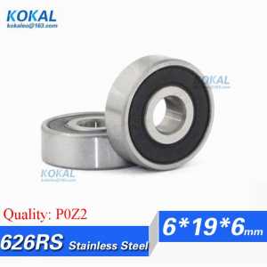 [SS626RS-P2]Free Shipping 10pcs 440C stainless steel 80026 626-2RZ 626-2RS ball bearing 6*19*6
