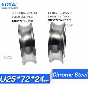 [U2572-24] 1pcs HIGH loading display shelf Automatic Door U groove OD 72mm big chrome steel ball bearing wheel pulley 25X72X24