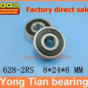 500pcs free shipping double Rubber sealing cover deep groove ball bearing 628-2RS 8*24*8 mm