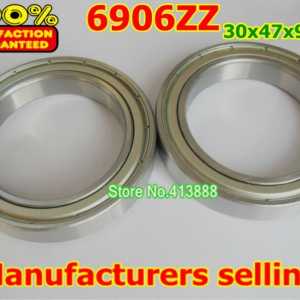 100pcs free shipping thin wall deep groove ball bearing 6906ZZ 30*47*9 mm