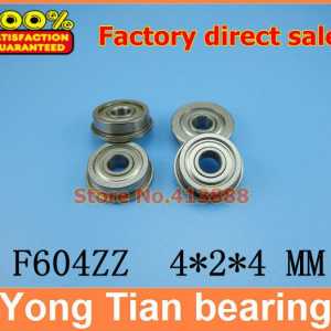 Free Shipping SF604 SF604ZZ Flanged Bearings 4*12*4 mm Stainless Steel Flange Ball Bearings DDRF-1240ZZ