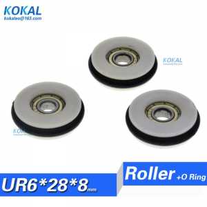 1pcs  low noise non-standard Straightener machine hardness fittings ball bearing buna-n rubber wheels roller 696 rubber bearing