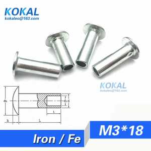 [Fe-M3*18]100PCS high quality door window roller and hardware rivets hollow M3 series rivet M3*18mm