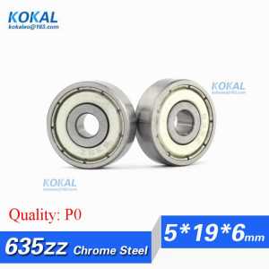 [C635ZZ-P0]Free Shipping 10pcs Gcr15 chrome steel sliding deep groove ball bearing 635-2Z 635ZZ bearing 5*19*6mm