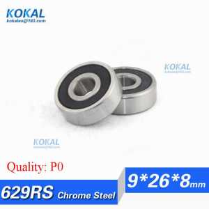 [C629RS-P0]Free Shipping 10pcs ABEC-3 chrome steel Gcr15 double rubber cover ball bearing 629RS 629-2RS 629RZ 9*26*8mm bearing