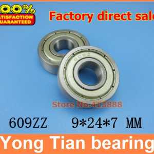1000pcs/lot free shipping Wholesale Double Shielded Miniature Deep Groove Ball Bearings 609ZZ 9*24*7 mm