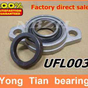 UFL003 (17mm)Zinc Alloy Metal Pillow Block Bearing (Flange) FL003