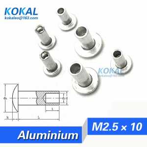 [AL-M2.5*10]100PCS Free Shipping M2.5 Series flat round head furniture rivet M2.5*10mm Aluminium hollow rivet