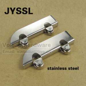 [JYSST] Free Shipping 10PCS stainless steel doubel roller wheel nickel plating stainless steel glass door wheel