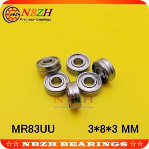 NBZH with V / U-groove bearings MR83UU 3*8*3 mm high quality ABEC-3 Z2