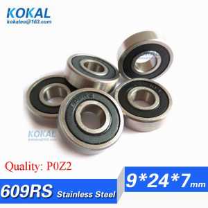 [S609RS-P2]Free Shipping 10pcs Stainless steel deep groove ABEC-3  ball bearing S609RS S609-2RS S609RZ S80019 9*24*7mm