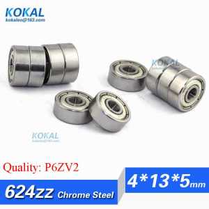 [CM624ZZ-P6]Free Shipping 10pcs Gcr15 bearing steel 624ZZ micro ball bearing fishing pole bearing 4mm*13mm*5mm