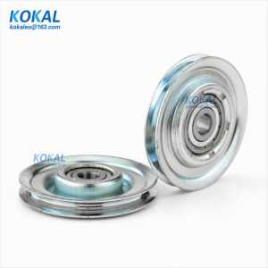 [U1067-8.5J] 1PCS high loading V/U steel U groove type electric lift wire track guide rail chrome steel bearing wheel 1067UV