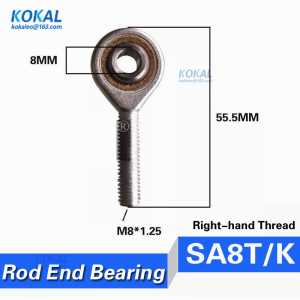[SA8T/K] high quality fish eye right-hand male thread inner 8mm metric rod ends joint bearing SA8T/K POSA8 SAKB-8F rod ends