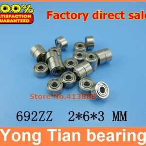 500pcs free shipping thin wall deep groove ball bearing 692ZZ 2*6*3 mm