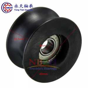 U groove ball bearing 0840UU BU0840 with Stainless steel bearing  SS608ZZ  window and door bearing 8x40x20.7mm