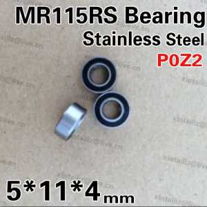 [SSMR115RS-P2]Free Shipping 10pcs SMR115RS SMR115-2RS rubber cover ball bearing 5mm*11mm*4mm