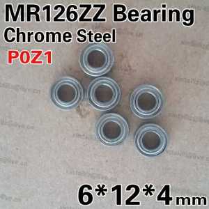 [CMMR126ZZ-P0]Free Shipping 10PCS chrome steel model instrument ball bearing MR126zz dental bearing 6*12*4