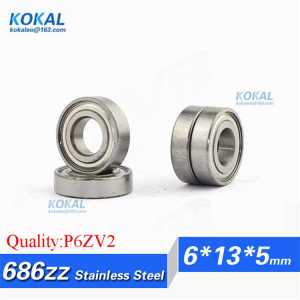 [SS686ZZ-P6]Free Shipping 10pcs stainless steel icebox ball bearing 686zz 628/6ZZ bearing 6mm*13mm*5mm
