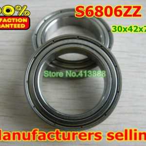 500pcs Free Shipping SUS440C environmental corrosion resistant stainless steel deep groove ball bearings S6806ZZ 30*42*7 mm