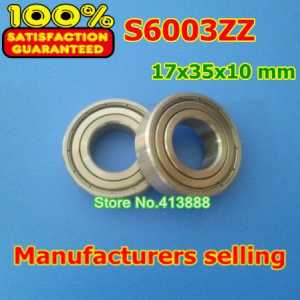 200pcs/lot free shipping SUS440C environmental corrosion resistant stainless steel deep groove ball bearings S6003ZZ 17*35*10 mm