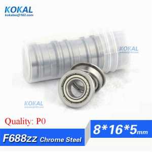 [CF688ZZ-P0]Free Shipping 10pcs chrome steel flange bushing deep groove ball bearing inner 8MM hole F688zz F688-zz F688 8*16*5mm
