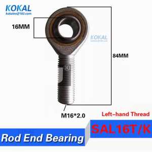 [SAL16T/K] high quality fish eye male thread inner 16mm metric rod ends joint bearing POSAL16 SALKB-16F left-hand  rod ends
